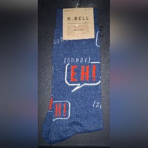 Sorry Eh!  K. Bell men’s crew socks